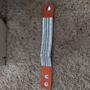 Paparazzi brown and silver bracelet